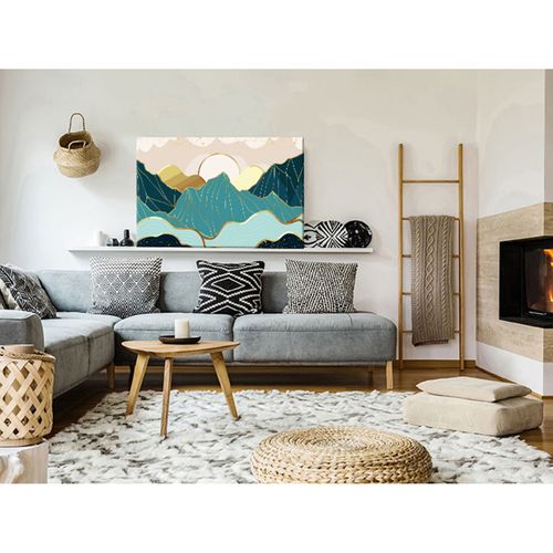 Tableau Green Pastures Partie 1 Large 60 X 40 Cm Bleu