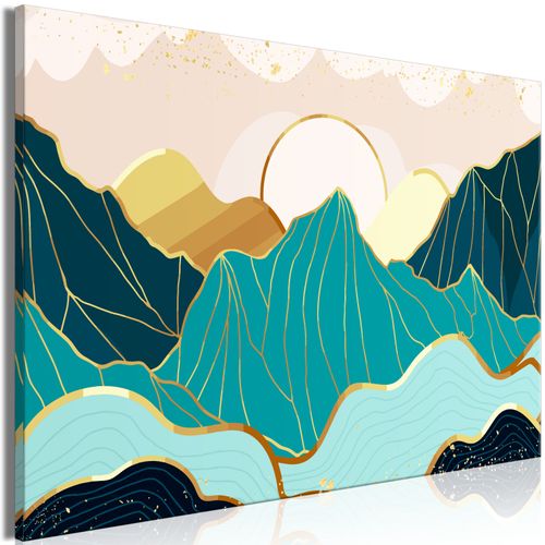 Tableau Green Pastures Partie 1 Large 60 X 40 Cm Bleu
