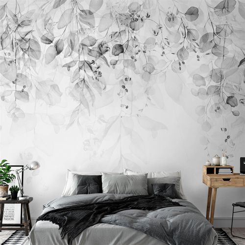 Papier Peint Gentle Touch Of Nature - Third Variant 400 X 280 Cm Blanc