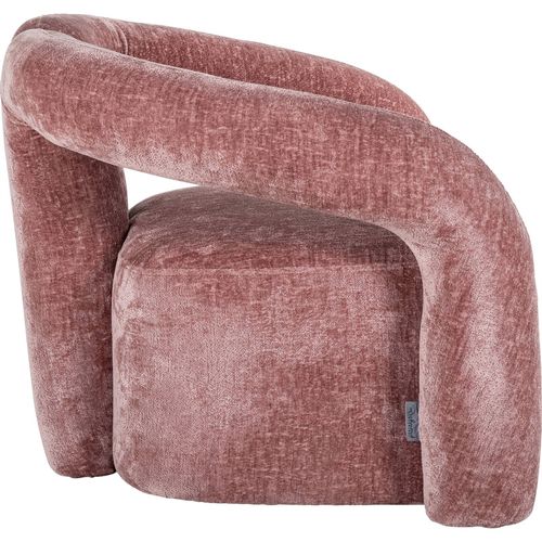 Fauteuil Chenille Rose Douillet Bergen