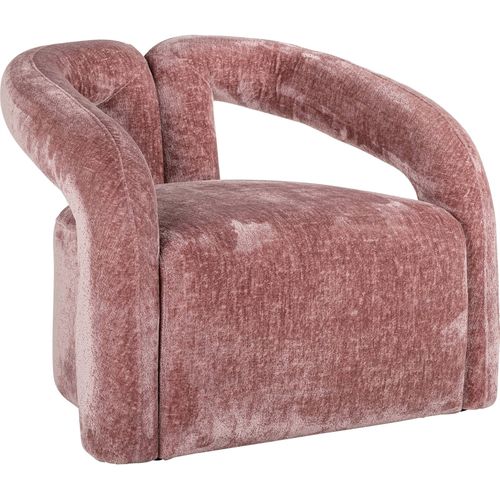 Fauteuil Chenille Rose Douillet Bergen