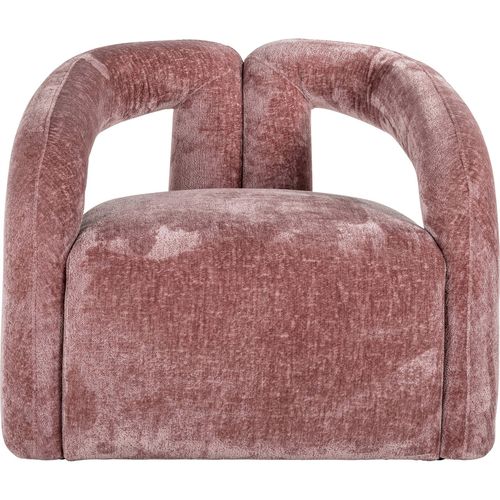 Fauteuil Chenille Rose Douillet Bergen