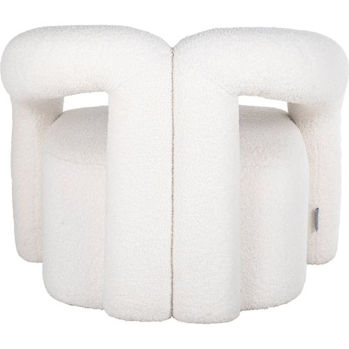 Fauteuil Douillet Easy Chair Dana Blanc Pelucheux