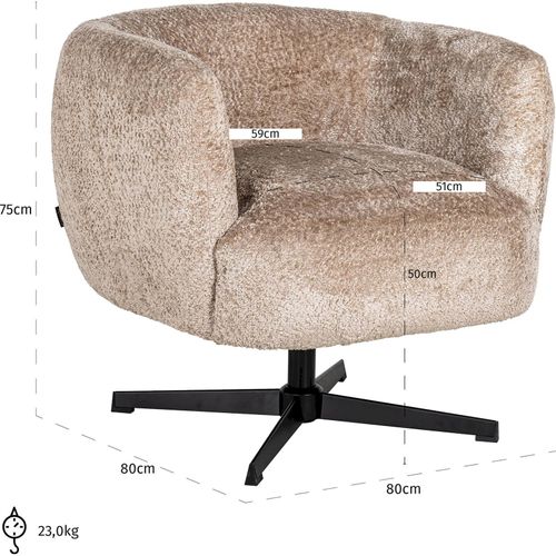 Fauteuil Pivotant Estelle Design Moderne