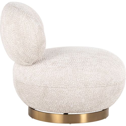 Fauteuil Pivotant Crème Jace Confort Luxe Richmond