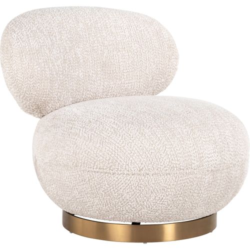 Fauteuil Pivotant Crème Jace Confort Luxe Richmond