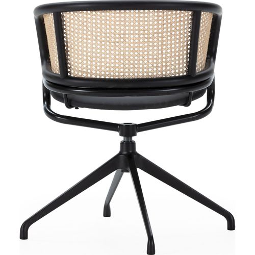 Chaise Design Élégance Métal Et Touche Rotin