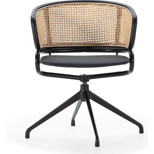 Chaise Design Élégance Métal Et Touche Rotin