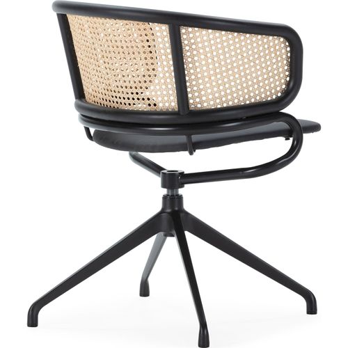 Chaise Design Élégance Métal Et Touche Rotin