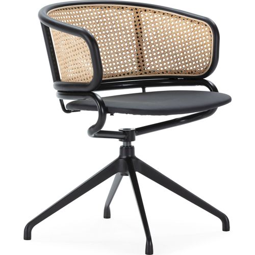 Chaise Design Élégance Métal Et Touche Rotin