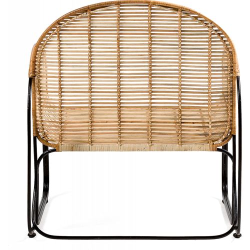 Fauteuil Cosy En Osier Et Métal Design