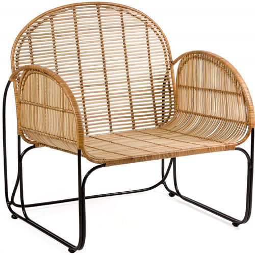 Fauteuil Cosy En Osier Et Métal Design