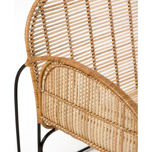 Fauteuil Cosy En Osier Et Métal Design