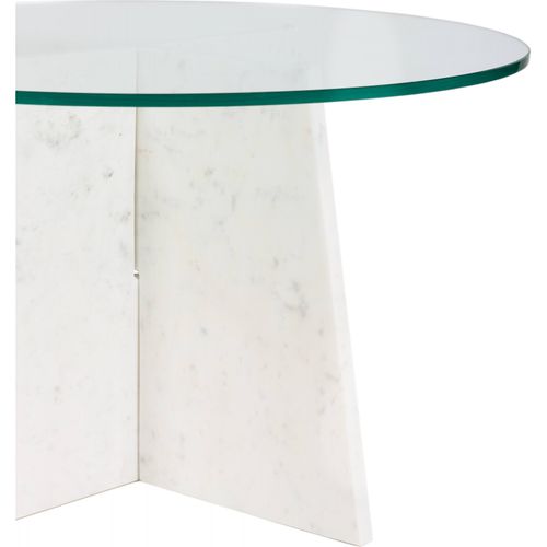 Table Salon Élégance En Marbre Blanc