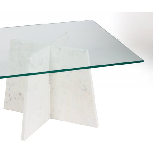 Table Basse Design En Marbre Blanc