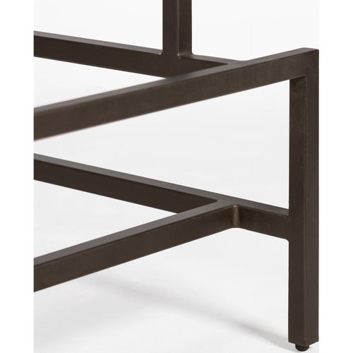 Table Basse Design Verre Et Métal Bronze