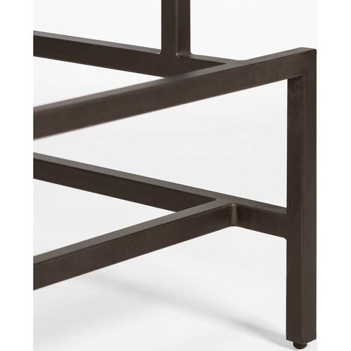 Table Basse Design Verre Et Métal Bronze