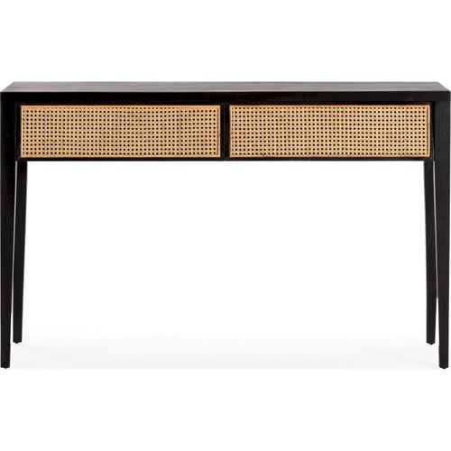 Console Chic En Bois De Cèdre Et Rotin