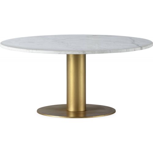 Table Basse Chic Doré/blanc Pour Salon Élégant