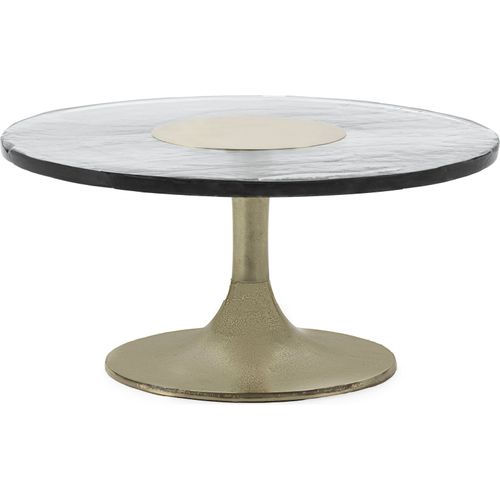 Table Basse Élégante Et Moderne Transparent/doré