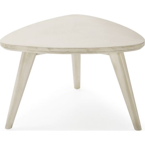 Table Basse Élégante En Cèdre Blanc Voilé