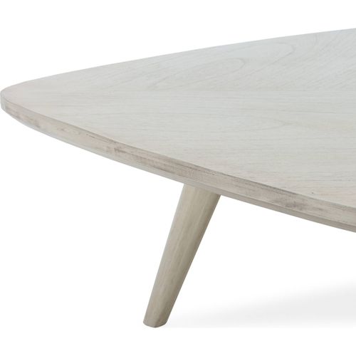 Table Basse Épurée En Bois De Cèdre Blanc Voilé