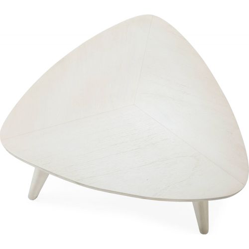 Table Basse Épurée En Bois De Cèdre Blanc Voilé