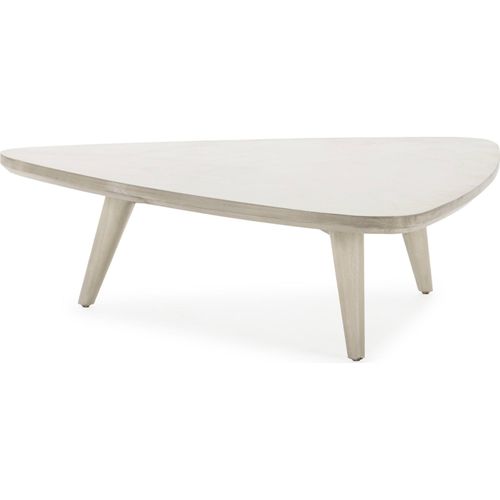 Table Basse Épurée En Bois De Cèdre Blanc Voilé