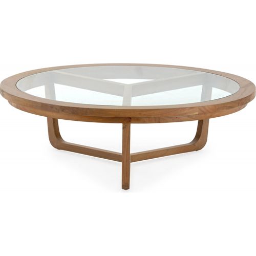 Table De Salon Élégante En Bois Et Verre