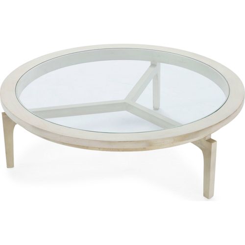 Table Basse Élégante En Bois Et Verre Blanc Voilé