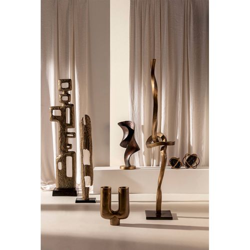 Sculpture Élégance Torsadée Dorée Antique