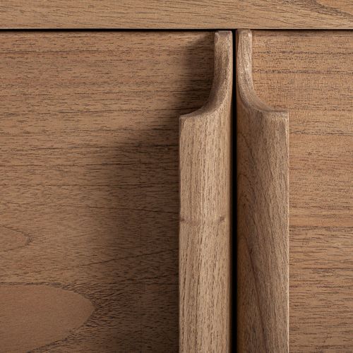 Meuble TV En Bois Mindi Style Nordique Naturel