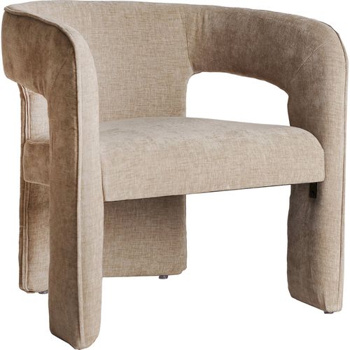 Fauteuil Bautzen Beige Contemporain En Terciopelo