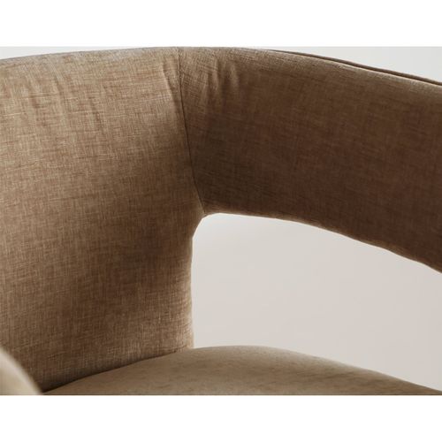 Fauteuil Bautzen Beige Contemporain En Terciopelo
