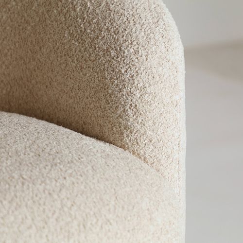 Fauteuil Privas Bouclé Crème Esprit Déco