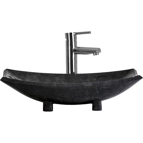 Lavabo Élégant Urano Style Colonial En Marbre Noir