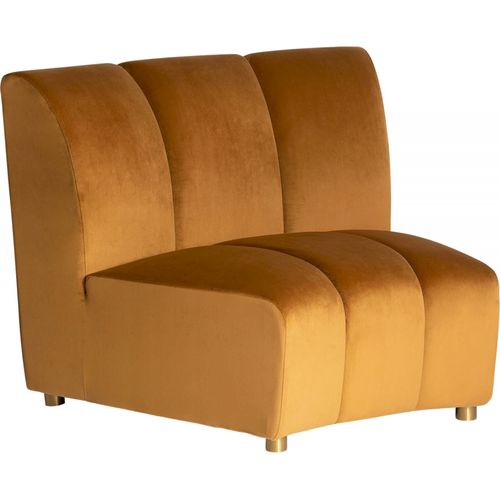 Canapé Shul Modulable Et Chic En Velours Moutarde