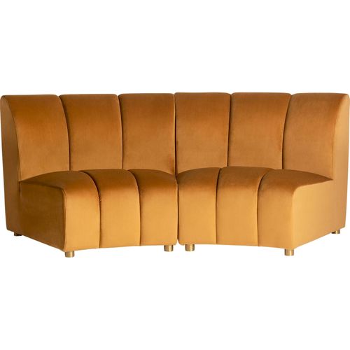Canapé Shul Modulable Et Chic En Velours Moutarde