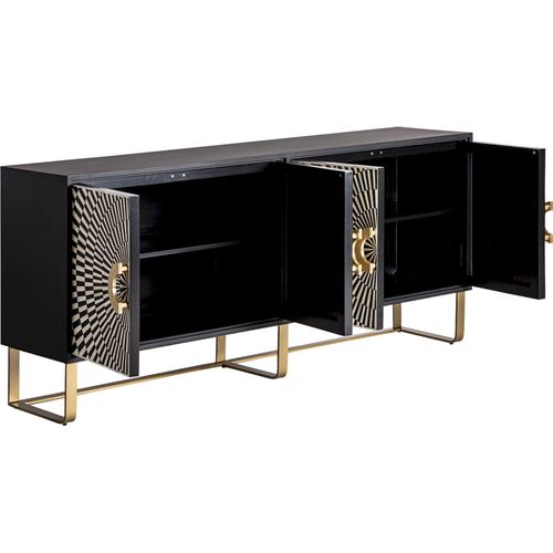 Buffet Élégance Gatsby Noir Et Or Style Deco