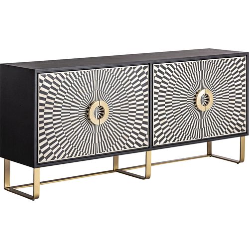 Buffet Élégance Gatsby Noir Et Or Style Deco