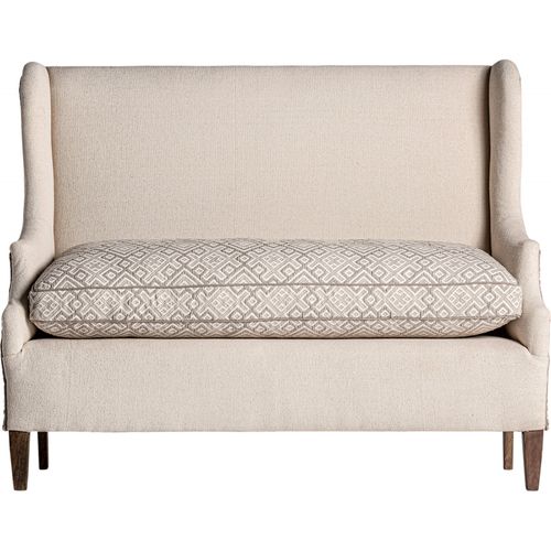 Sofa Bar Élégant En Bois De Mango Beige