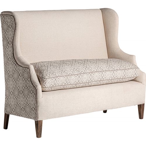 Sofa Bar Élégant En Bois De Mango Beige