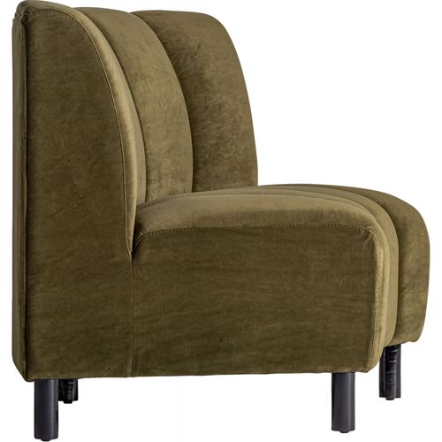 Sofa Shul Vert Style Art Déco En Velours