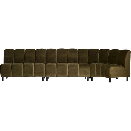 Sofa Shul Vert Style Art Déco En Velours