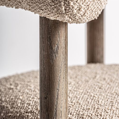 Fauteuil Bullay Style Art Déco En Bois Clair