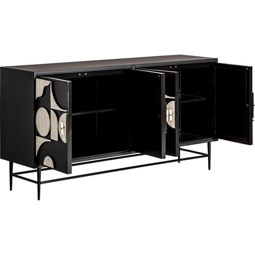 Buffet Athy Élégant Noir Et Blanc Contemporain