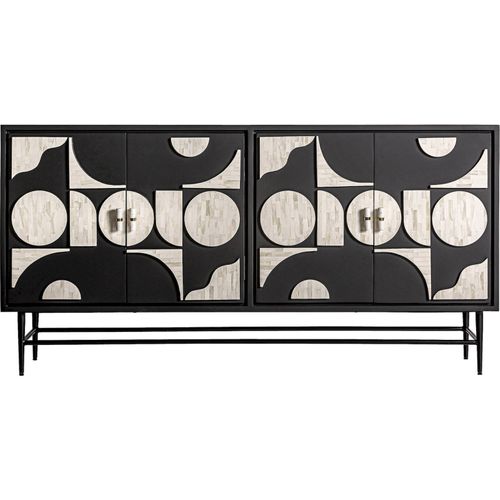 Buffet Athy Élégant Noir Et Blanc Contemporain