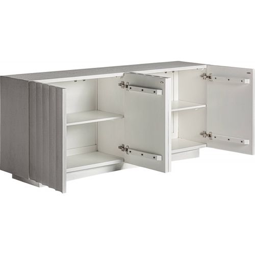 Buffet Mulcey Élégant Blanc Style Art Déco En Ciment