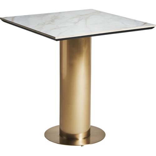 Table Élégante Blanc Et Doré Style Art Déco