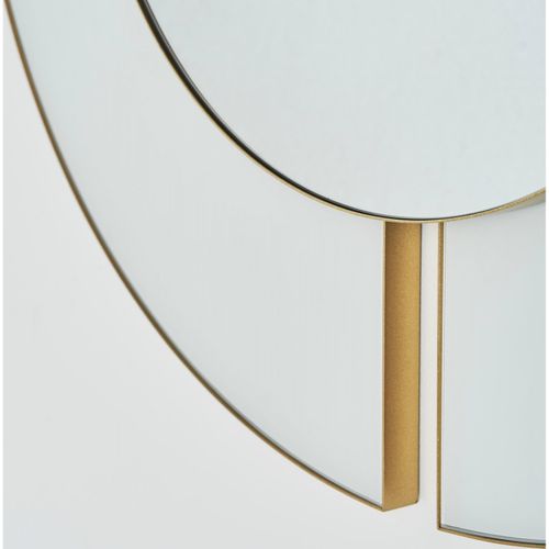 Miroir Bahiale Blanc Doré Esprit Art Déco
